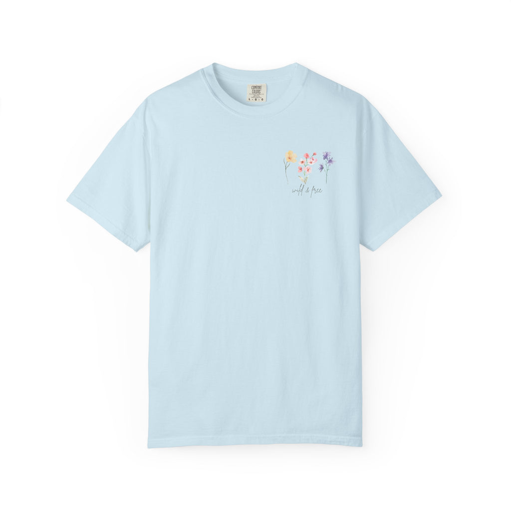 Wild and Free Chambray Graphic Tee