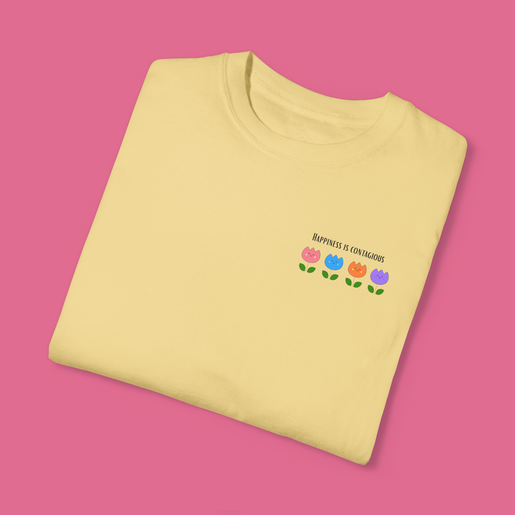 Happiness Is Contagious Tulip Graphic Tee