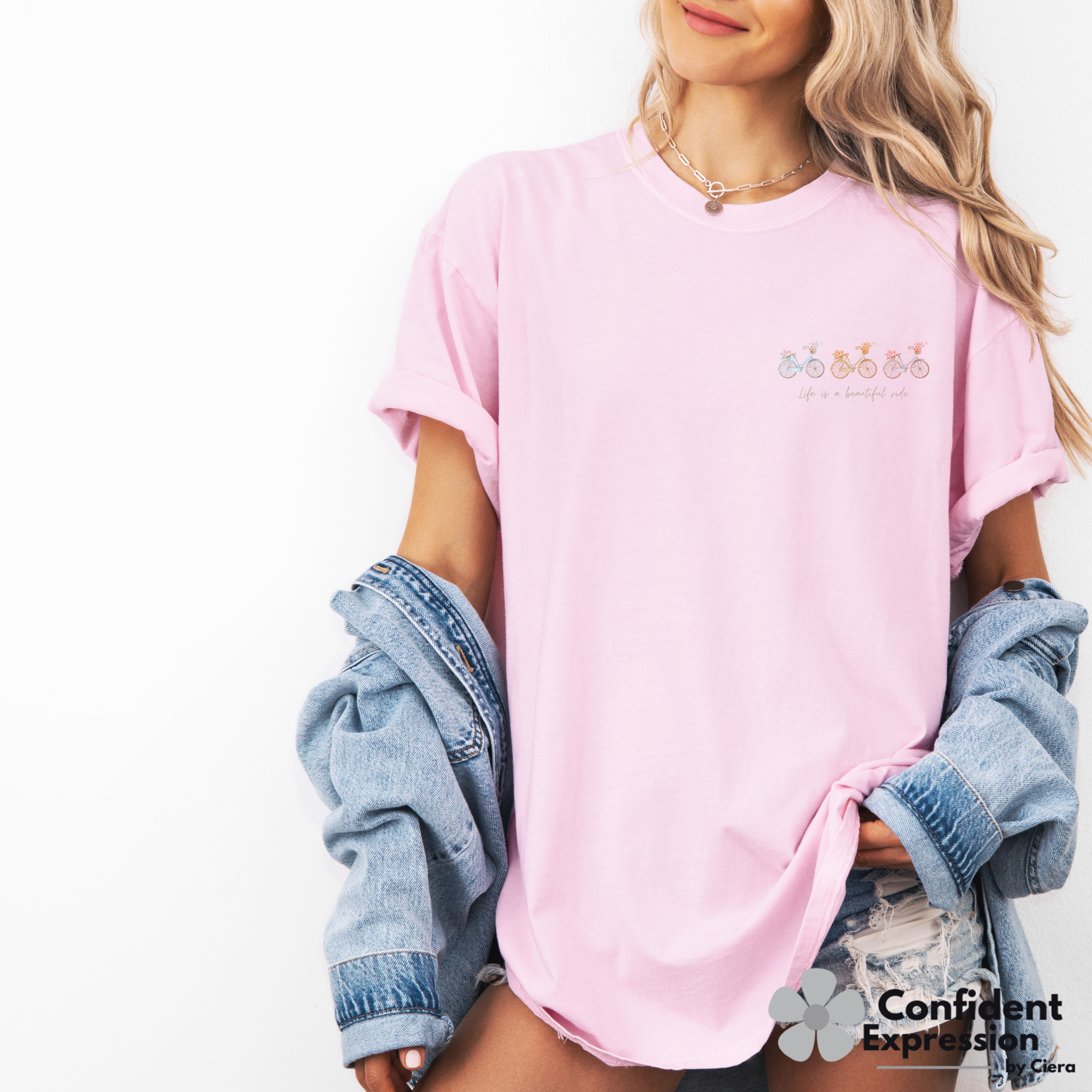 Life Is a Beautiful Ride Pink Graphic Tee