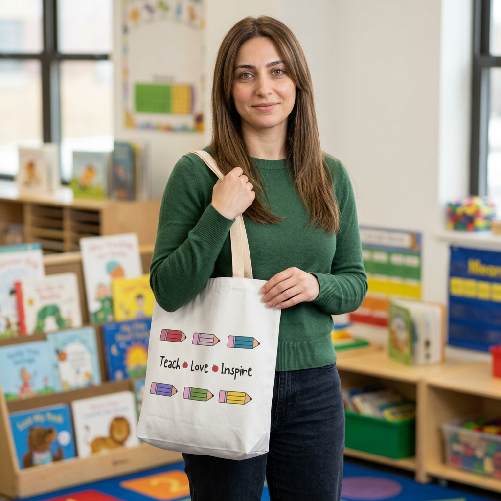 Teach, Love, Inspire Canvas Tote