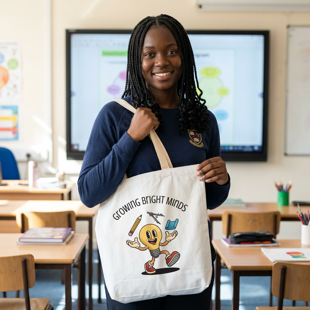 Growing Bright Minds Canvas Tote